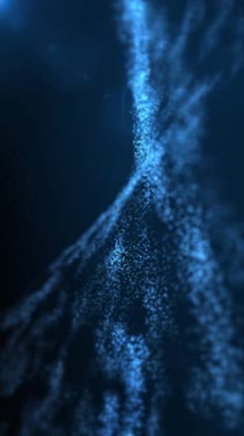 Abstract Blue Particle Stream Digital Loop Background