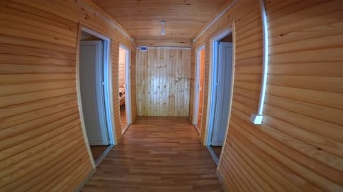 Wooden shelter on the Valbona valley trekking to Theth, Theth national park, Albanian Alps, Valbona