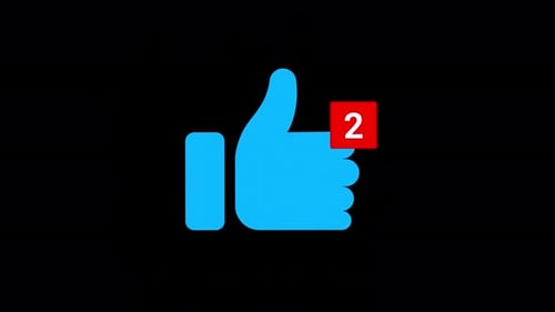 Animated Thumbs Up Icon with Increasing Like Counter