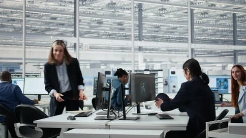 Microchip Facility Senior Manager Using AI to Examine Semiconductor Substrates