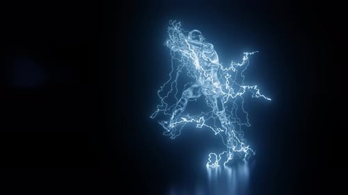 Elektrischer Mann, der Quantum World 2 betreibt