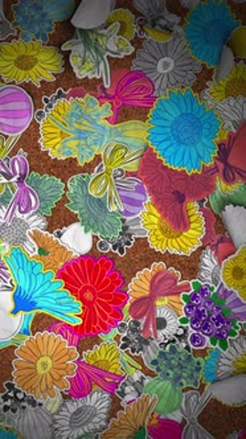 Posies & Vases Stickers Background