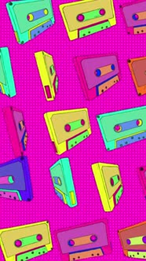 Retro Cassette Tapes Seamless Music Pattern Background