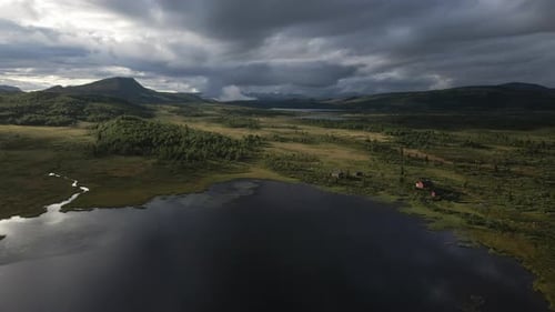 Beautiful Nature Norway natural landscape. Whirlpools of the maelstrom of Saltstraumen, Nordland, No
