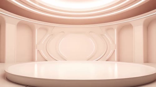 Futuristic 3D Studio Stage Background for Presentations