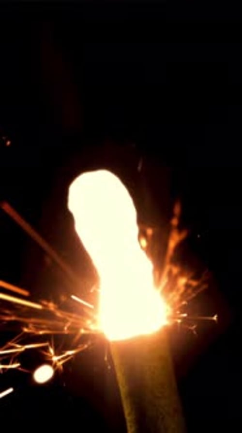Sparklers for the Holiday Filmed on a Highspeed Camera at 1000 Fps