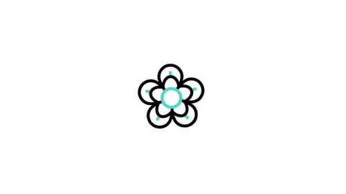 Icono animado de flores