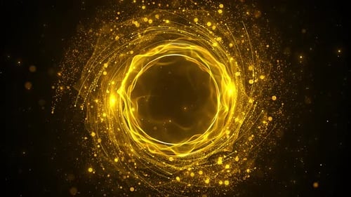 Golden Abstract Particle Ring Opener Animation