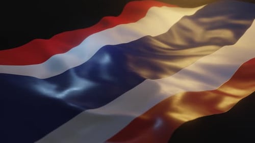 Realistic Waving Flag Animation Background Loop