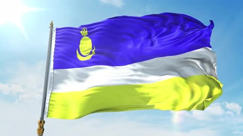 Flagge Burjatiens 4K