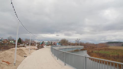 Construction of New Sidewalk Near Narrow Creek in City Park