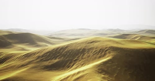 Capture the Serene Beauty of Golden Waves in a Desert Landscape at Dusk