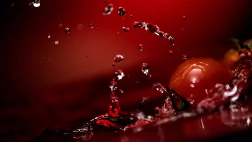 Tomaten im Wasser 4K