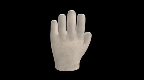 Seamless Rotating 3D Hand Sculpture Animation
