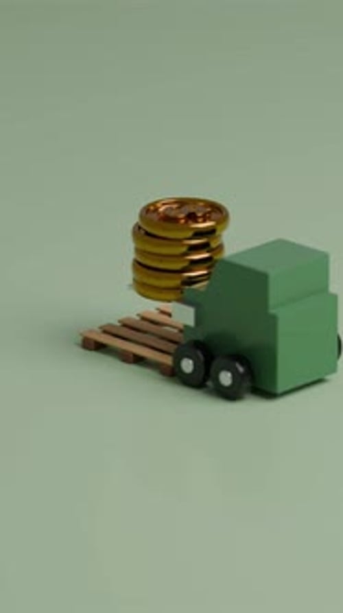 3D-Loop-Animation für zufriedenstellende Logistik