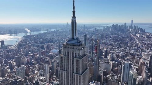 Empire State At Manhattan In New York United States.