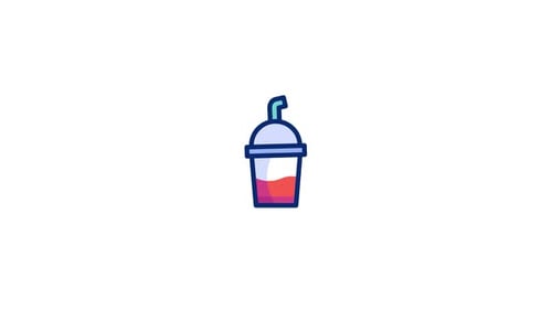 Animated Beverage Cup Icon Filling