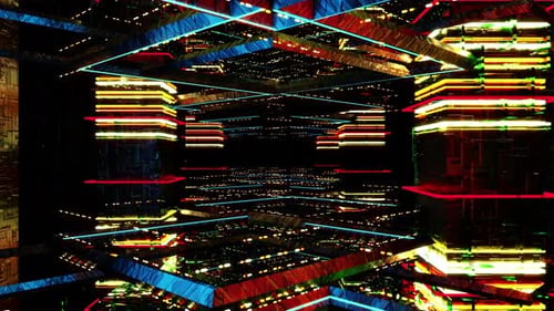 Sci Fi Light Building 01 4K