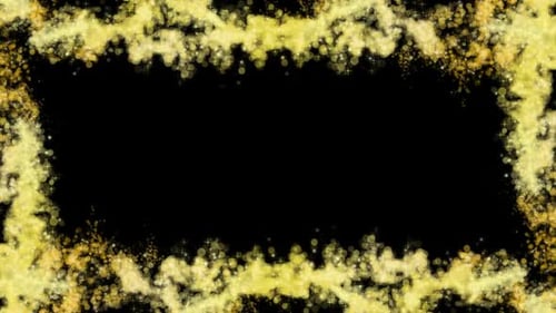 Animated Golden Glowing Particle Frame