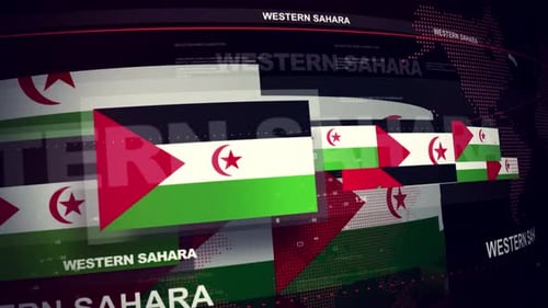 Western Sahara Flag World News Intro