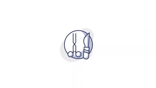Modern Animated Medical Surgical Tools Icon