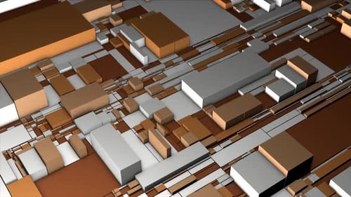 Abstract Geometric Composition in Brown and White