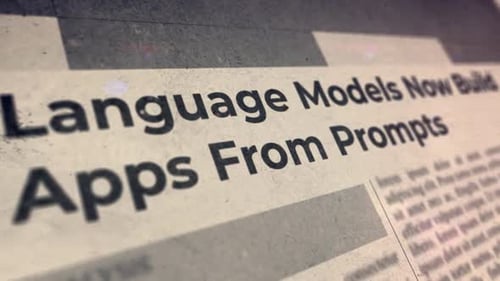 Glitch Effect Newspaper Headline Text Reveal Animation