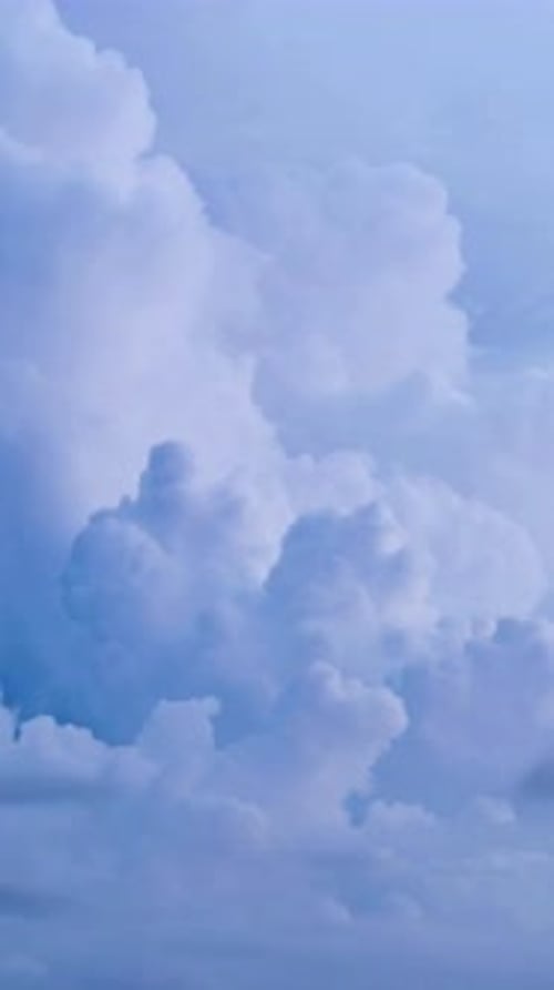 Vertical View Of Moving Clouds Timelapse