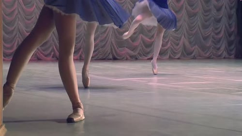 Ballerina In Blue At The Theater