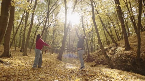 In the Heart of Autumn's Embrace A Joyful Journey of Love Laughter
