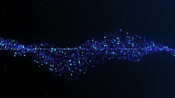 Abstract Digital Particle Wave Motion Background, Backgrounds Motion ...