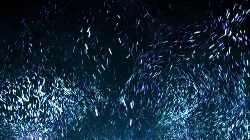 Abstract Neon Particle Sparks Dynamic Background Animation