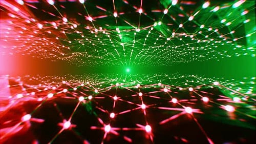 Abstract Digital Network Tunnel Loop Background