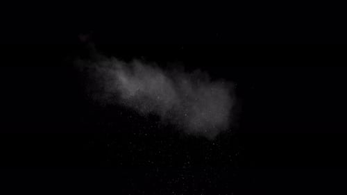 Mojave Collection: Dust effect exploding from the left with falling particles shot at 120fps