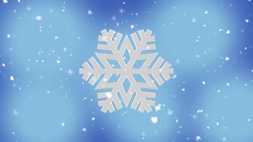 3D-Schneeflocken-Hintergrundschleife V16