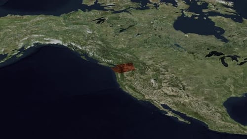 Animated Geographical Location Highlight with Text Callout on Map