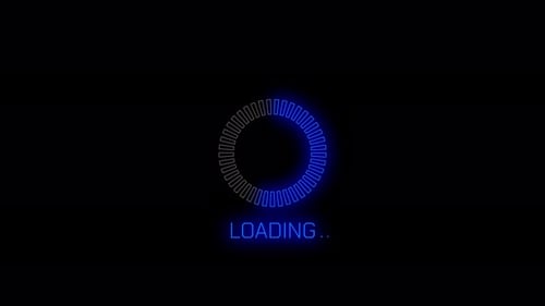 Neon Futuristic Progress Loading Circle Animation