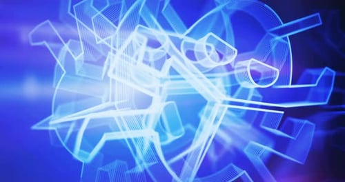 Symbole d'attaque numérique par un ver de cybersécurité, concept de boucle rotative