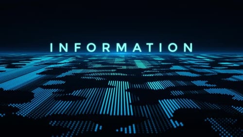 Arrière-plan numérique et animation de texte - Informations