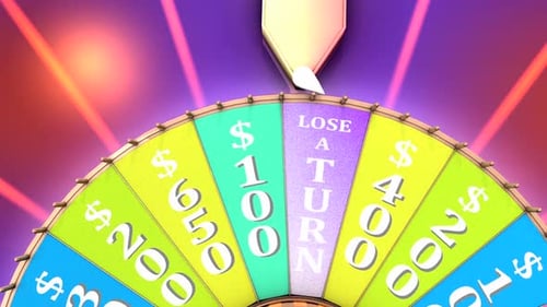 Colorful Game Show Prize Wheel