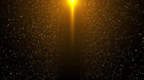 Golden Sparkling and Luxury Particles Raising Shining Golden Floor Particle Stars Dust Background