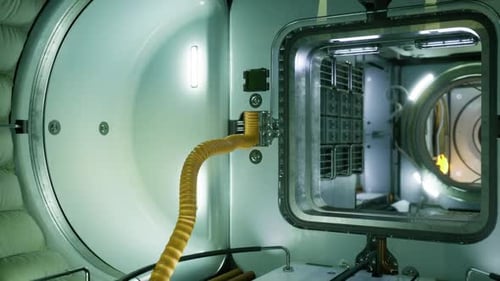 Technisches Umfeld mit Schalttafeln und Luftstromkreisläufen