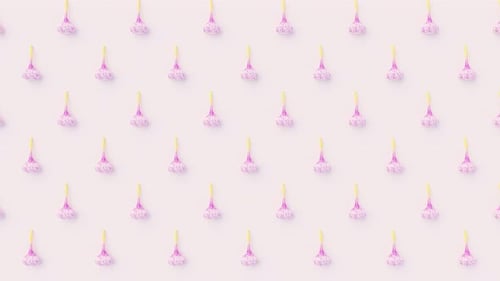Seamless Loop of Pulsing Abstract Pink Shapes Pattern
