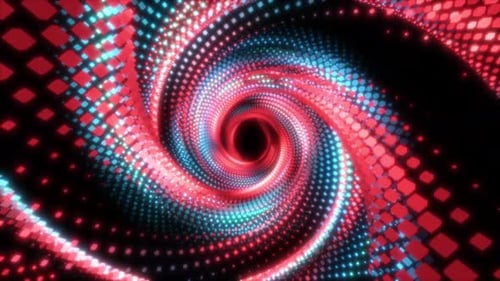 Túnel de luz de néon abstrato