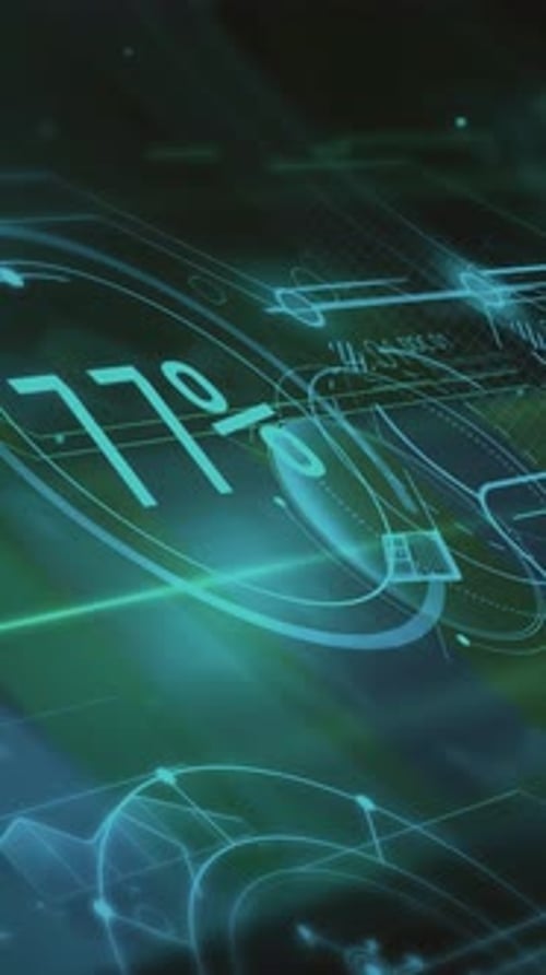 Futuristic Technology User Interface Data Animation