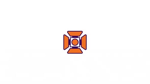 Animated Flat Design Spotlight Icon Animation