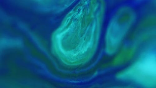 Abstract Blue Green Swirling Fluid Background