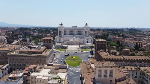 Majestic View Of The Vittorio Emanuele II Monument In The Heart Of Rome, Italy