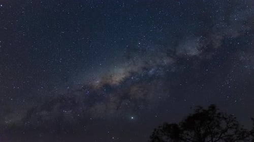 Milky Way Galaxy and Stars Time Lapse at Night