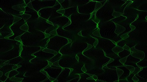 Particle Fluid Animated Green Color